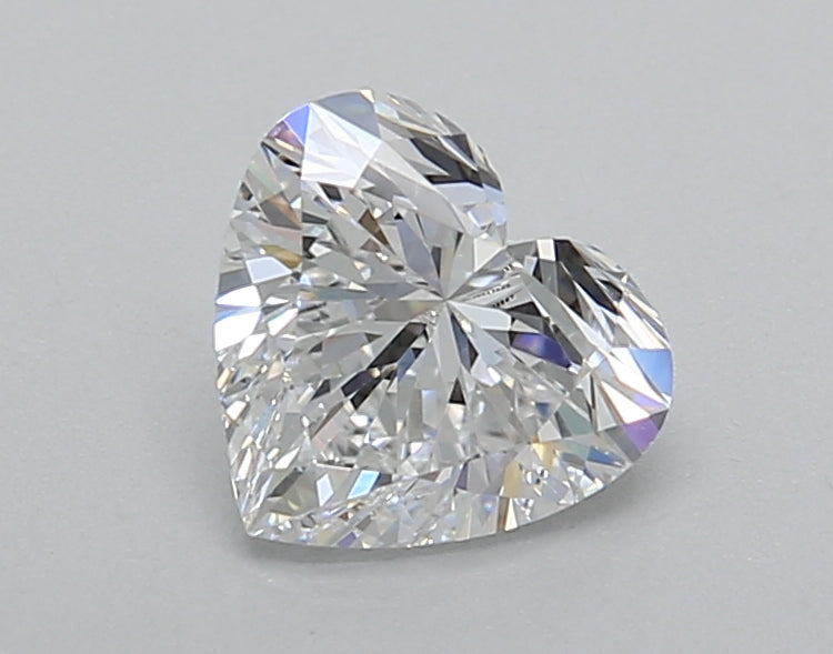 1.02 Carat Heart Shaped, Excellent Cut, D Color, VVS2 Clarity, IGI Certified Lab Grown Diamond