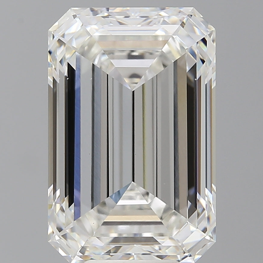9.58 Carat Emerald Shaped, Ideal Cut, F Color, VS1 Clarity, IGI Certified Lab Grown Diamond