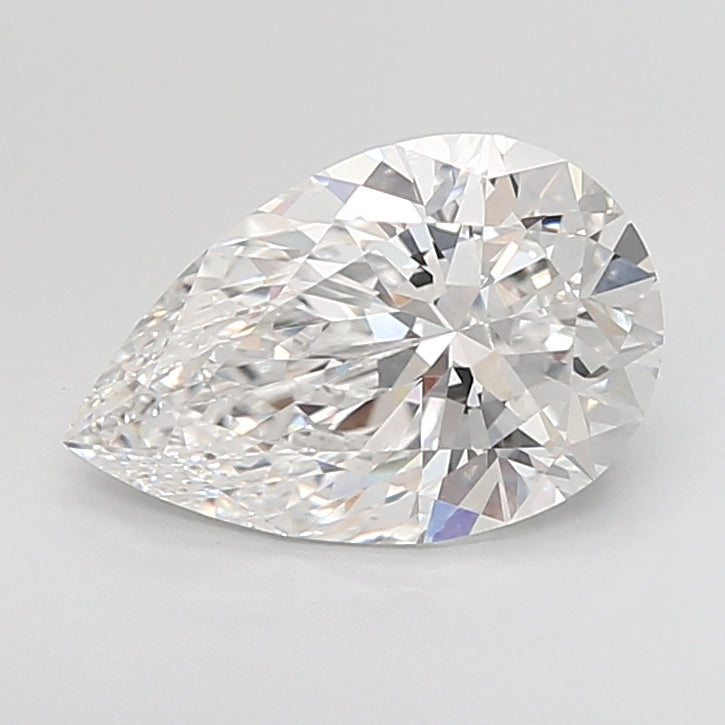 3.54 Carat Pear Shaped, Excellent Cut, E Color, VVS2 Clarity, IGI Certified Lab Grown Diamond