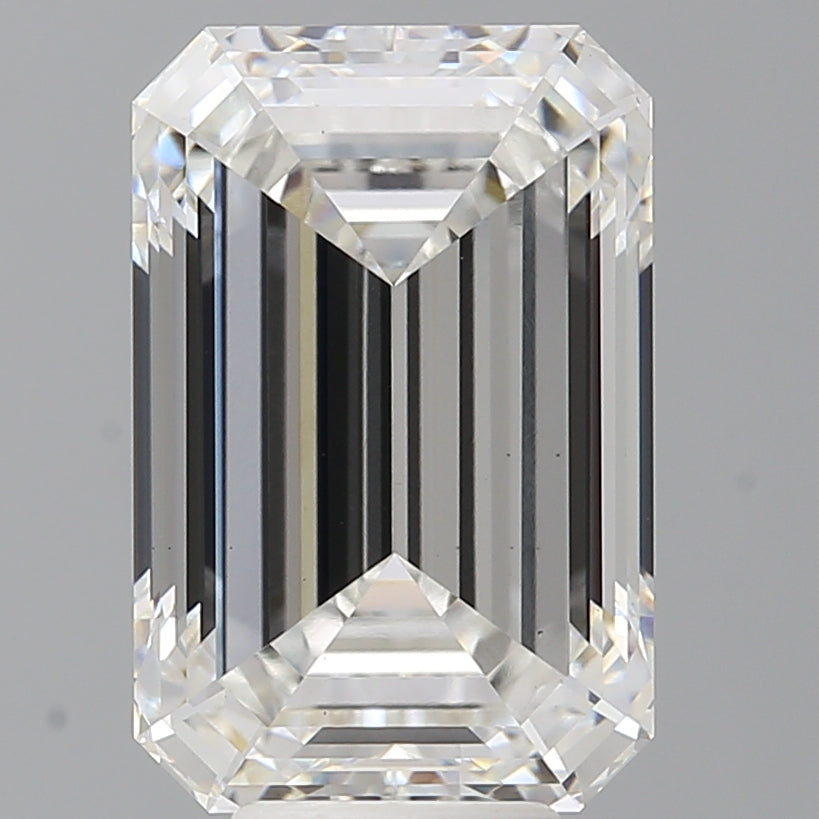7.59 Carat Emerald Shaped, Ideal Cut, F Color, VS1 Clarity, IGI Certified Lab Grown Diamond