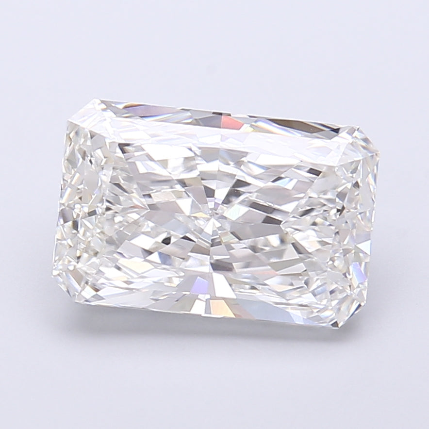 3.76 Carat Radiant Shaped, Very Good Cut, F Color, VVS2 Clarity, IGI Certified Lab Grown Diamond