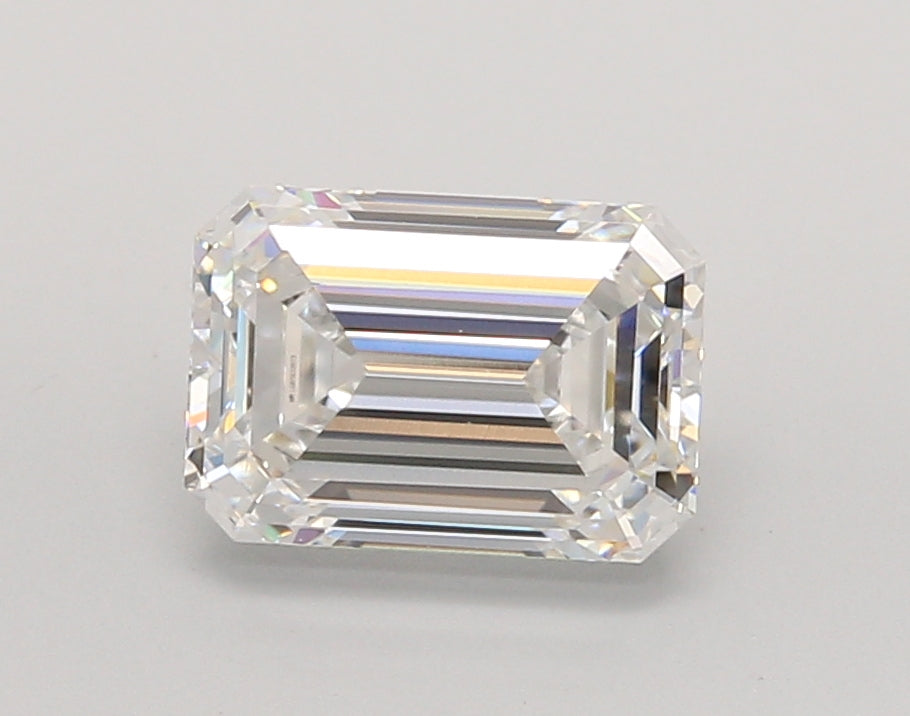 2.03 Carat Emerald Shaped, Ideal Cut, E Color, VVS2 Clarity, IGI Certified Lab Grown Diamond