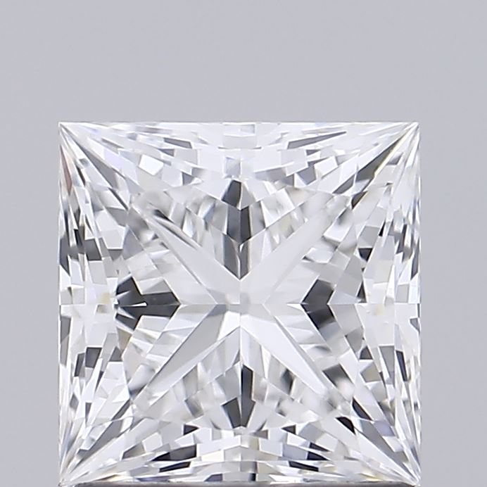 1.57 Carat Princess Shaped, Ideal Cut, D Color, VVS1 Clarity, IGI Certified Lab Grown Diamond