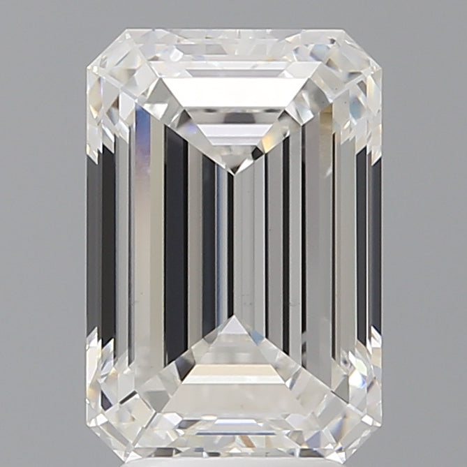 4.10 Carat Emerald Shaped, Ideal Cut, F Color, VVS2 Clarity, IGI Certified Lab Grown Diamond