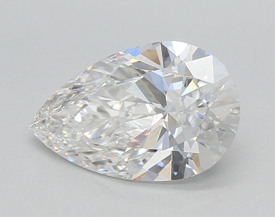 2.02 Carat Pear Shaped, Excellent Cut, E Color, VS1 Clarity, IGI Certified Lab Grown Diamond