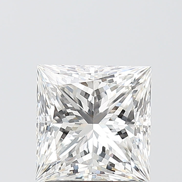 2.03 Carat Princess Shaped, Ideal Cut, F Color, VVS2 Clarity, IGI Certified Lab Grown Diamond