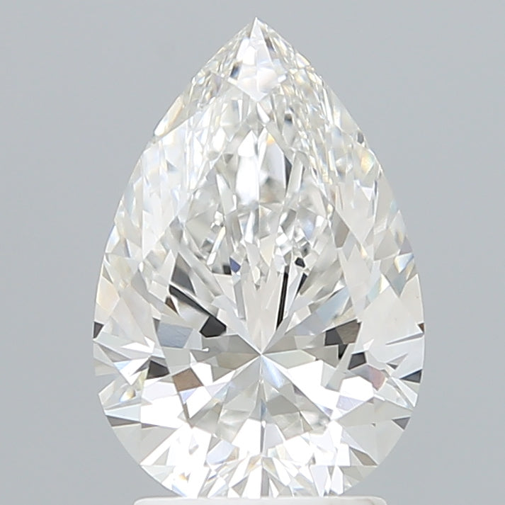 2.58 Carat Pear Shaped, Ideal Cut, F Color, VVS2 Clarity, IGI Certified Lab Grown Diamond
