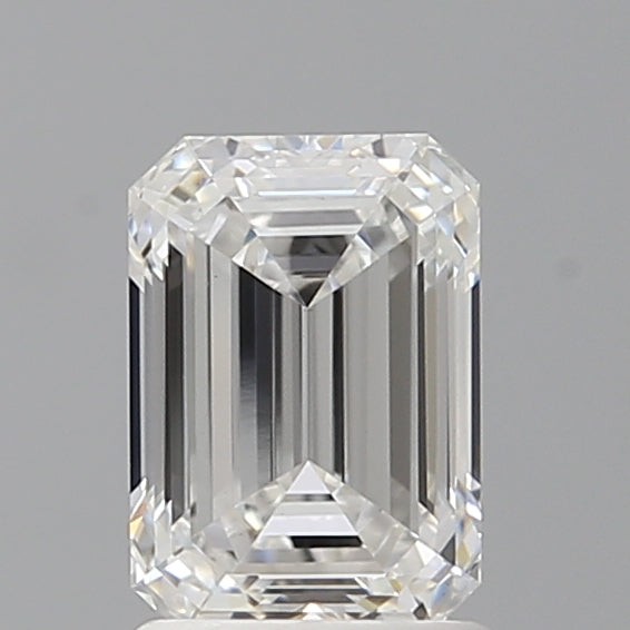 1.59 Carat Emerald Shaped, Ideal Cut, D Color, VVS2 Clarity, IGI Certified Lab Grown Diamond