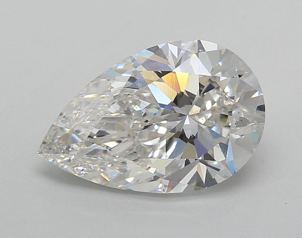 3.01 Carat Pear Shaped, Excellent Cut, F Color, VS2 Clarity, IGI Certified Lab Grown Diamond