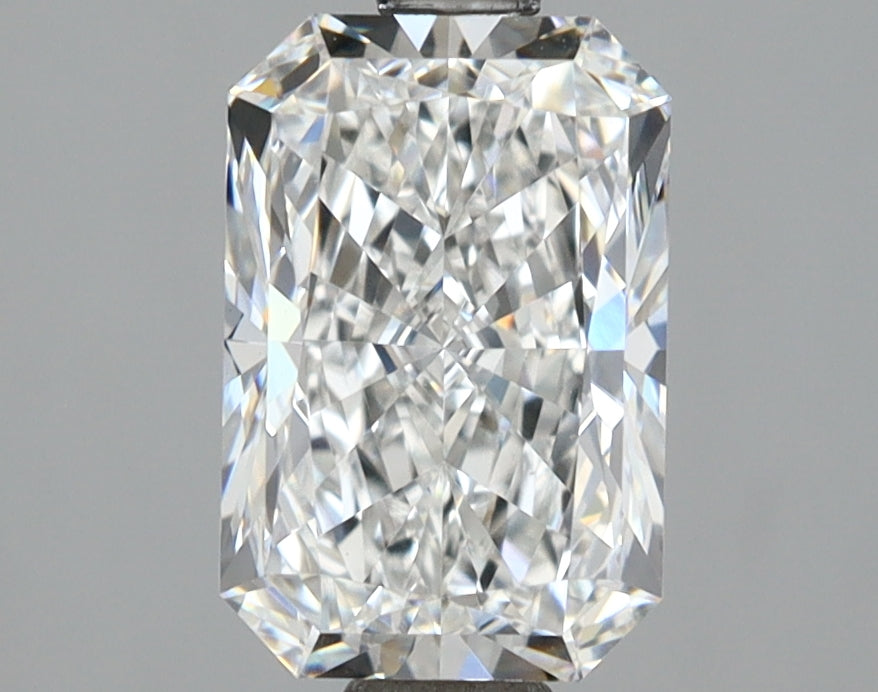 2.05 Carat Radiant Shaped, Ideal Cut, D Color, VVS2 Clarity, IGI Certified Lab Grown Diamond