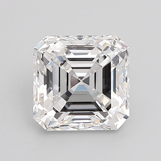 2.02 Carat Asscher Shaped, Ideal Cut, E Color, VVS2 Clarity, IGI Certified Lab Grown Diamond