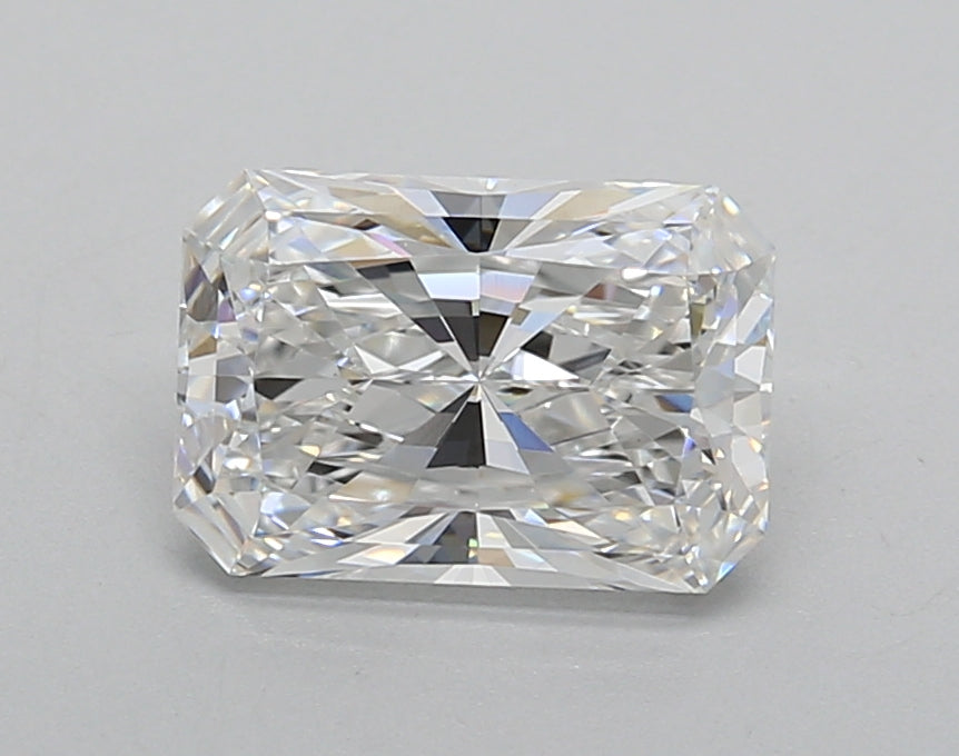 1.52 Carat Radiant Shaped, Excellent Cut, E Color, VVS2 Clarity, IGI Certified Lab Grown Diamond
