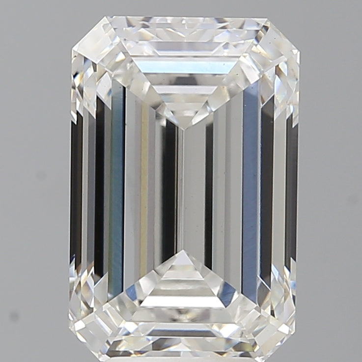 5.56 Carat Emerald Shaped, Ideal Cut, F Color, VS1 Clarity, IGI Certified Lab Grown Diamond