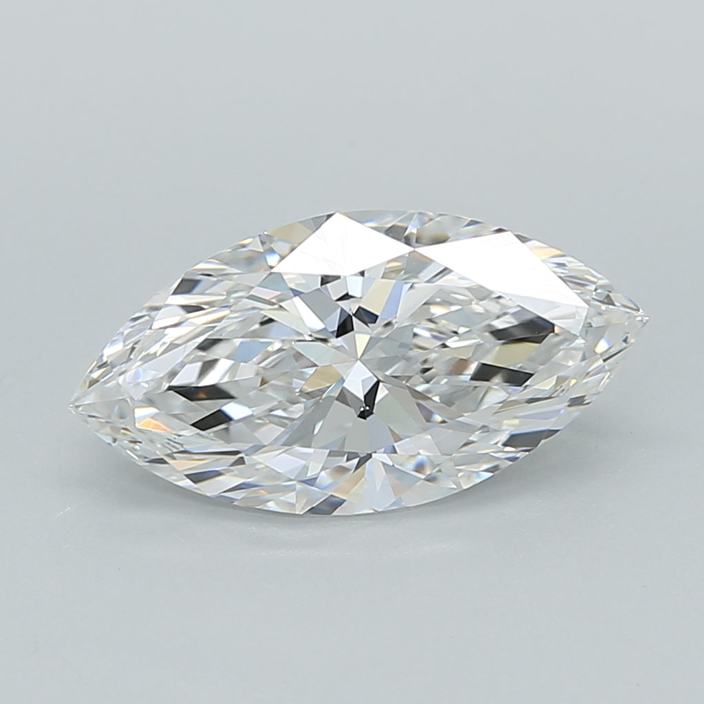 2.04 Carat Marquise Shaped, Ideal Cut, E Color, VVS2 Clarity, IGI Certified Lab Grown Diamond