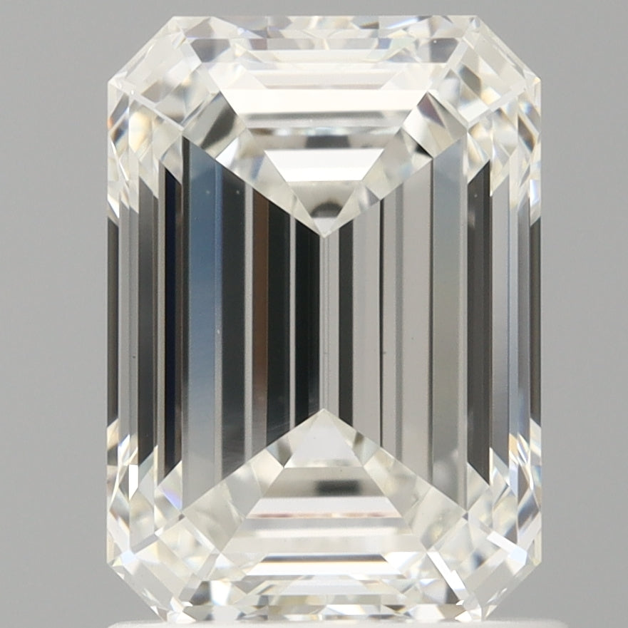 1.54 Carat Emerald Shaped, Ideal Cut, F Color, VVS2 Clarity, IGI Certified Lab Grown Diamond