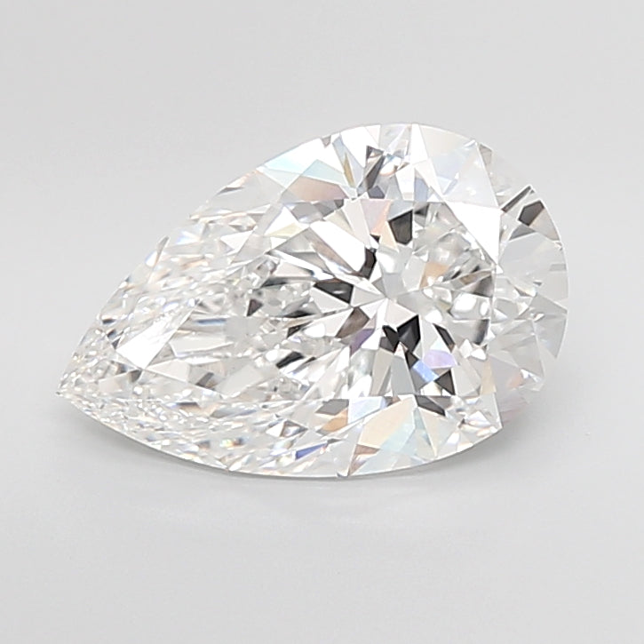 5.06 Carat Pear Shaped, Ideal Cut, E Color, VVS2 Clarity, IGI Certified Lab Grown Diamond