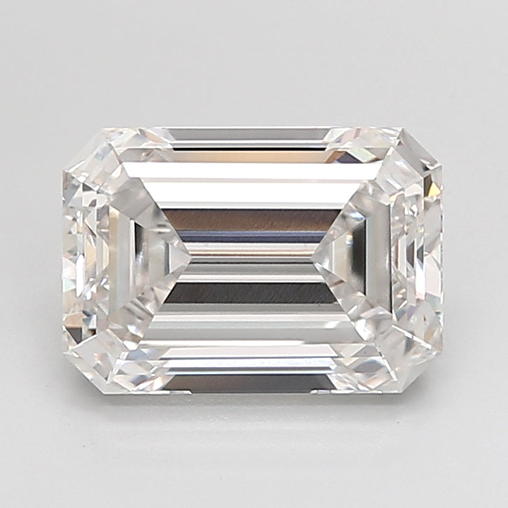 3.52 Carat Emerald Shaped, Ideal Cut, F Color, VS1 Clarity, IGI Certified Lab Grown Diamond