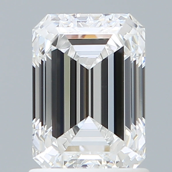 1.57 Carat Emerald Shaped, Ideal Cut, D Color, VVS2 Clarity, IGI Certified Lab Grown Diamond