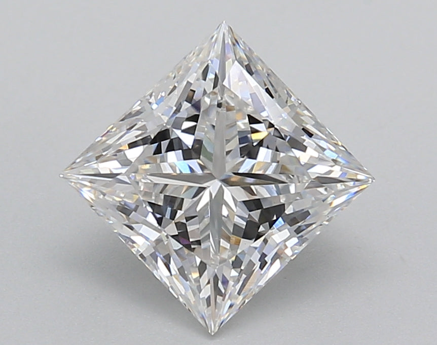 2.02 Carat Princess Shaped, Excellent Cut, D Color, VS1 Clarity, IGI Certified Lab Grown Diamond