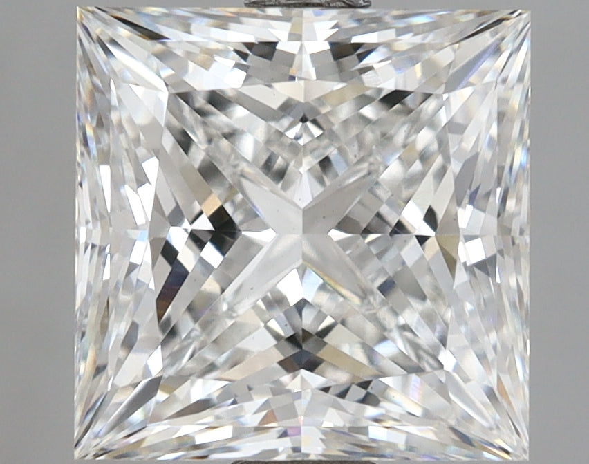 3.09 Carat Princess Shaped, Ideal Cut, E Color, VS1 Clarity, IGI Certified Lab Grown Diamond