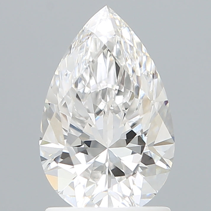 1.53 Carat Pear Shaped, Excellent Cut, E Color, VVS2 Clarity, IGI Certified Lab Grown Diamond