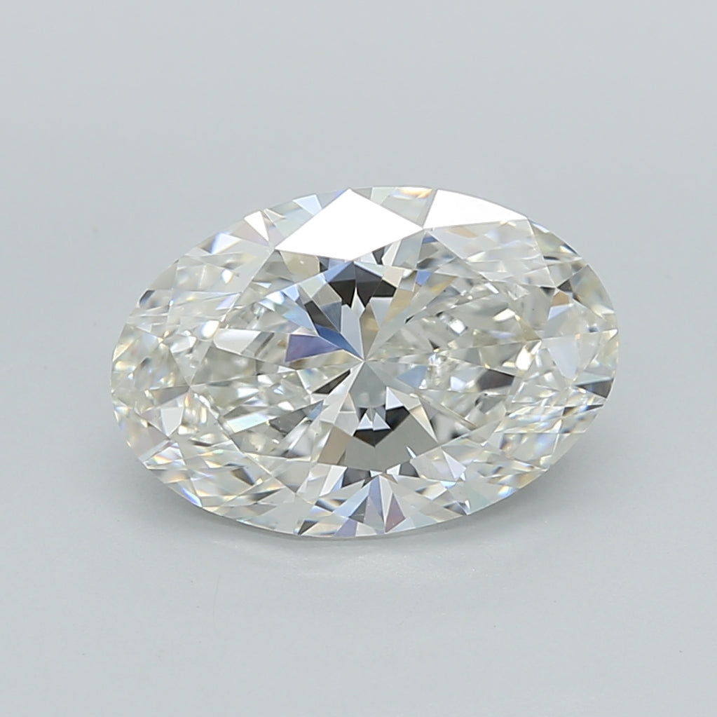 2.53 Carat Oval Shaped, Ideal Cut, G Color, VVS2 Clarity, IGI Certified Lab Grown Diamond