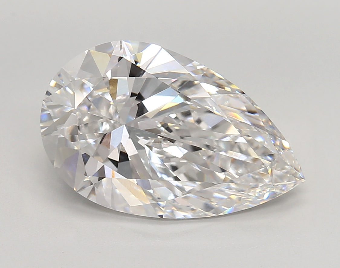 4.36 Carat Pear Shaped, Very Good Cut, E Color, VVS1 Clarity, IGI Certified Lab Grown Diamond