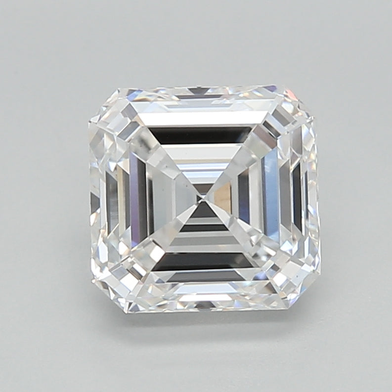2.04 Carat Asscher Shaped, Ideal Cut, D Color, VS1 Clarity, IGI Certified Lab Grown Diamond