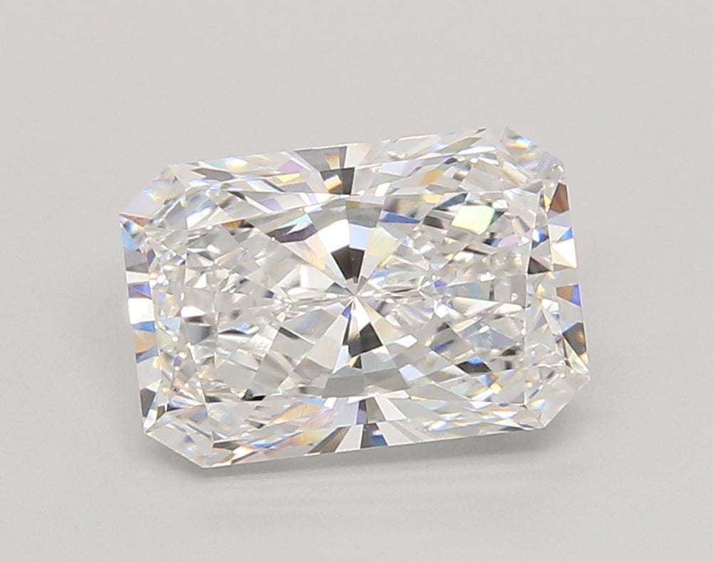3.06 Carat Radiant Shaped, Ideal Cut, D Color, VS1 Clarity, IGI Certified Lab Grown Diamond