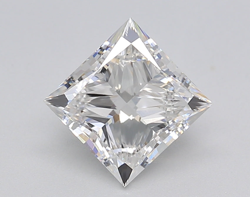 1.50 Carat Princess Shaped, Excellent Cut, E Color, VVS2 Clarity, IGI Certified Lab Grown Diamond
