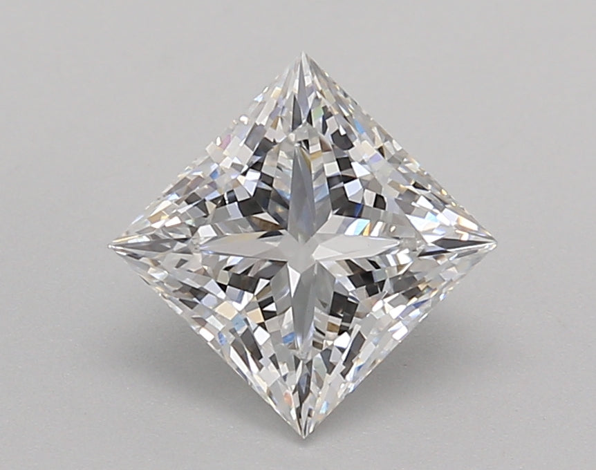 1.51 Carat Princess Shaped, Excellent Cut, D Color, VVS2 Clarity, IGI Certified Lab Grown Diamond