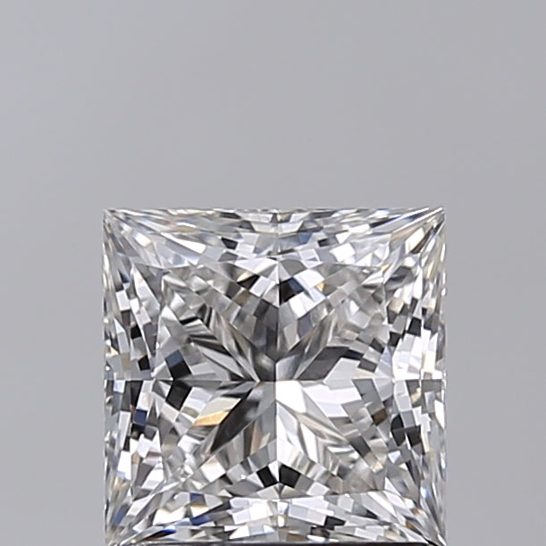 1.45 Carat Princess Shaped, Excellent Cut, E Color, VVS2 Clarity, IGI Certified Lab Grown Diamond
