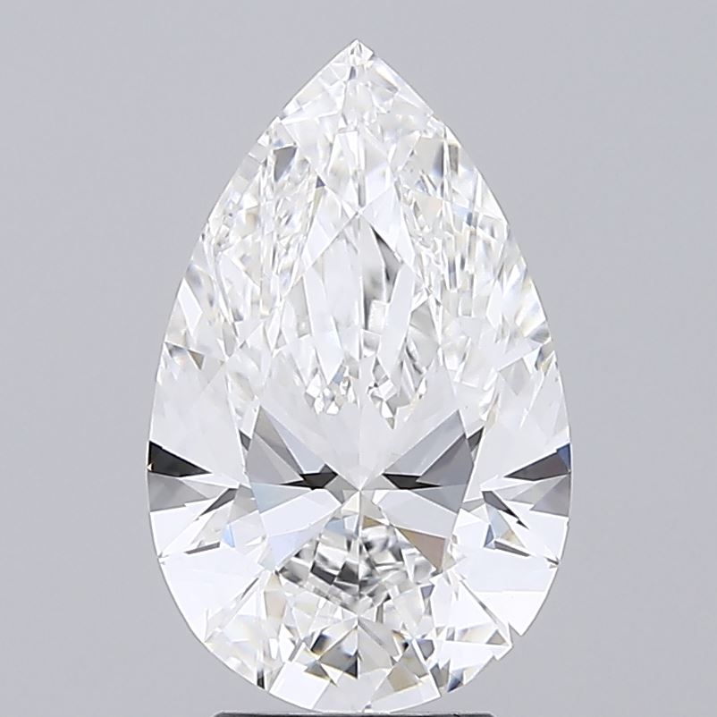4.00 Carat Pear Shaped, Excellent Cut, E Color, VVS2 Clarity, IGI Certified Lab Grown Diamond