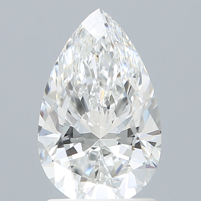 1.77 Carat Pear Shaped, Ideal Cut, E Color, VVS2 Clarity, IGI Certified Lab Grown Diamond