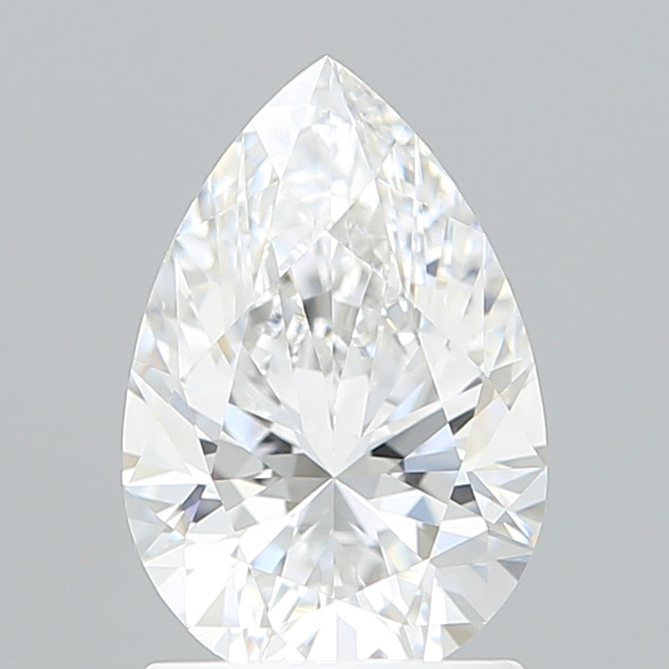 1.57 Carat Pear Shaped, Ideal Cut, D Color, VVS2 Clarity, IGI Certified Lab Grown Diamond