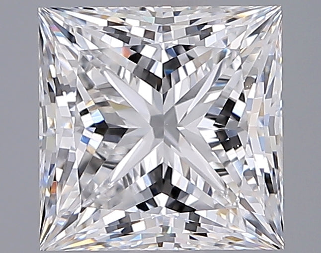 2.06 Carat Princess Shaped, Ideal Cut, E Color, VVS2 Clarity, IGI Certified Lab Grown Diamond