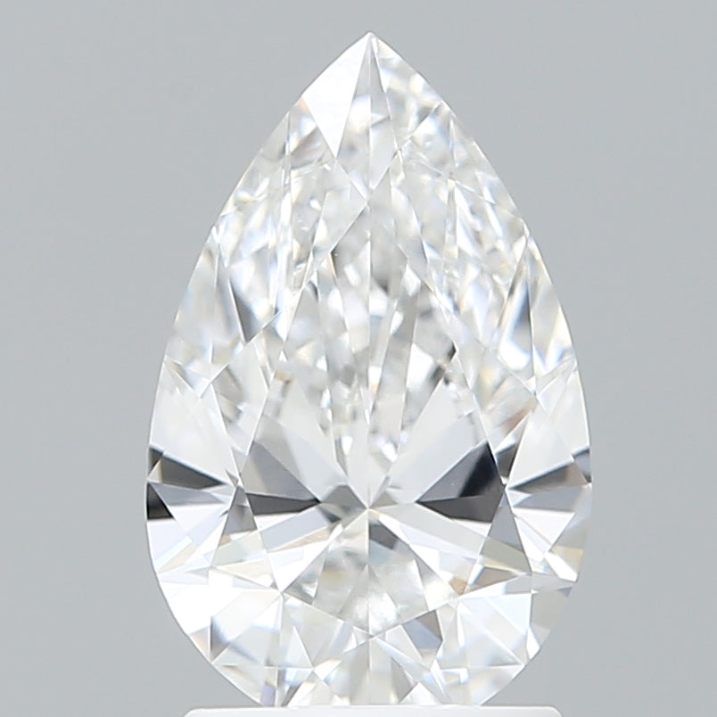 1.80 Carat Pear Shaped, Ideal Cut, D Color, VVS2 Clarity, IGI Certified Lab Grown Diamond