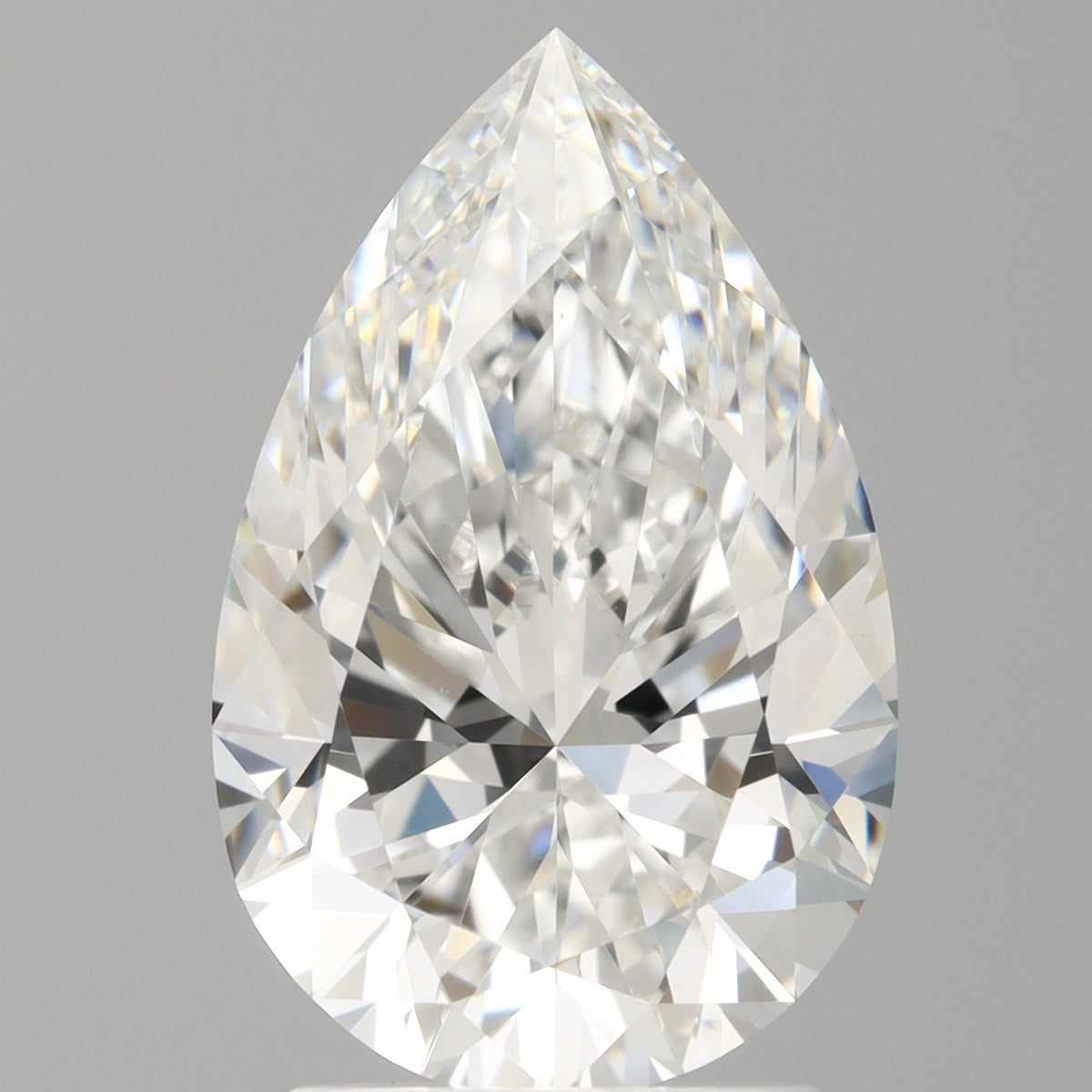 2.59 Carat Pear Shaped, Ideal Cut, E Color, VS1 Clarity, IGI Certified Lab Grown Diamond