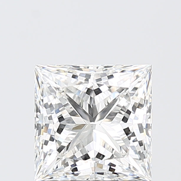 2.06 Carat Princess Shaped, Ideal Cut, E Color, VS1 Clarity, IGI Certified Lab Grown Diamond
