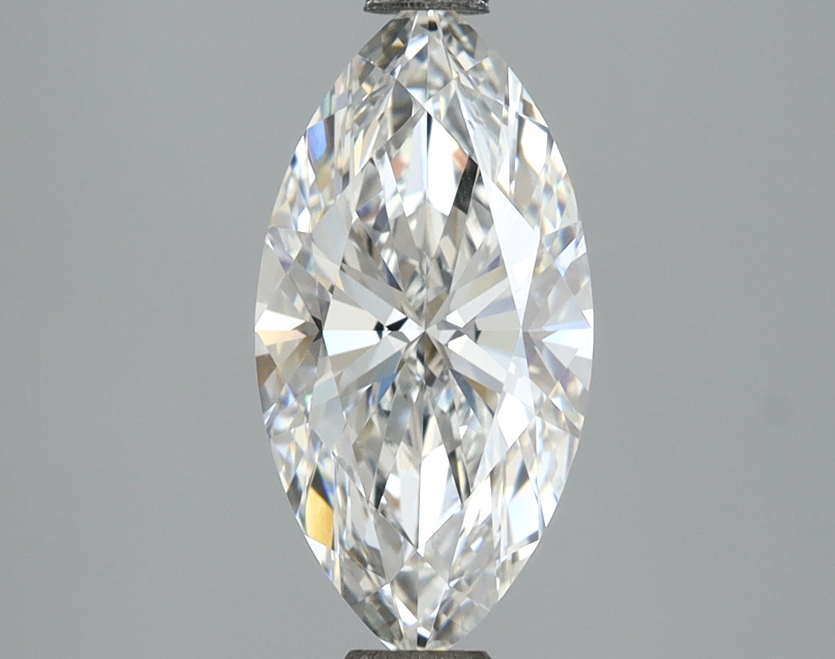 2.09 Carat Marquise Shaped, Ideal Cut, E Color, VVS2 Clarity, IGI Certified Lab Grown Diamond