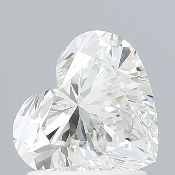 1.34 Carat Heart Shaped, Ideal Cut, E Color, VVS2 Clarity, IGI Certified Lab Grown Diamond