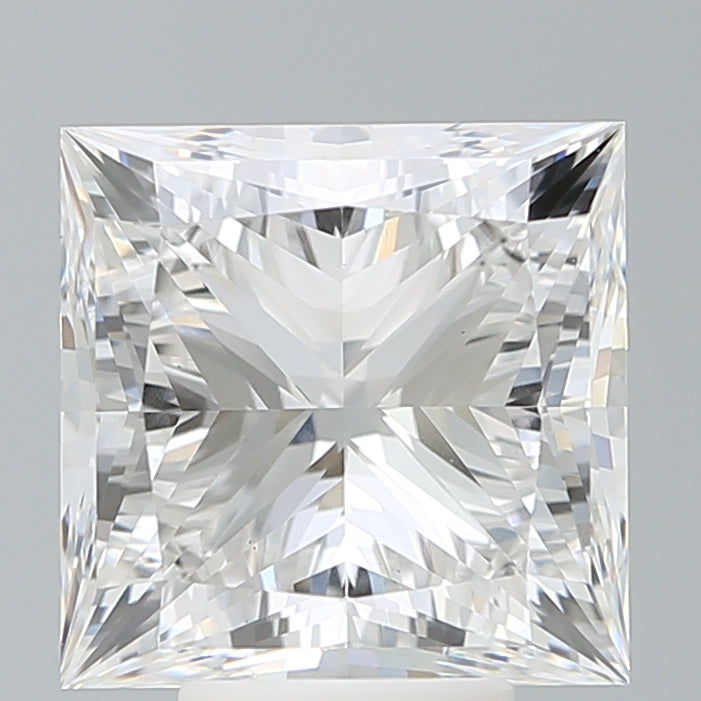 6.54 Carat Princess Shaped, Ideal Cut, E Color, VS1 Clarity, IGI Certified Lab Grown Diamond
