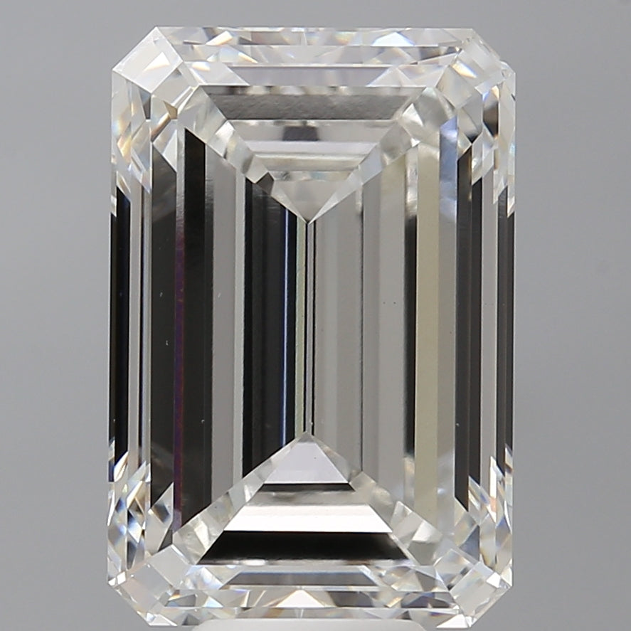 10.02 Carat Emerald Shaped, Excellent Cut, F Color, VS1 Clarity, IGI Certified Lab Grown Diamond