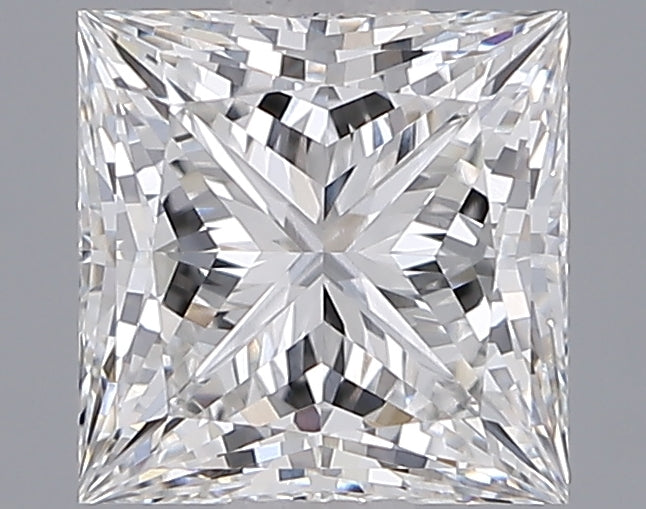 1.54 Carat Princess Shaped, Ideal Cut, E Color, VVS1 Clarity, IGI Certified Lab Grown Diamond