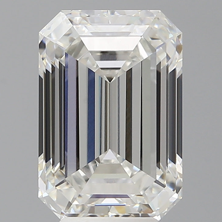 5.60 Carat Emerald Shaped, Ideal Cut, F Color, VVS1 Clarity, IGI Certified Lab Grown Diamond