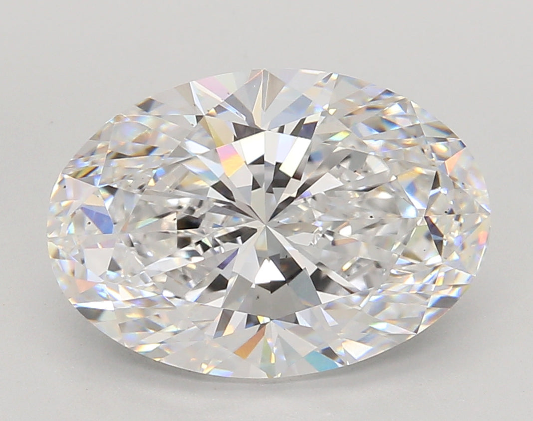 4.94 Carat Oval Shaped, Ideal Cut, D Color, VS2 Clarity, IGI Certified Lab Grown Diamond