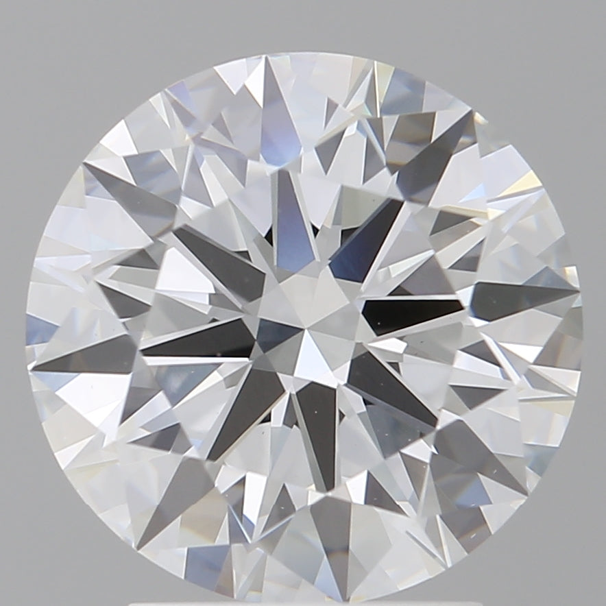3.06 Carat Round Shaped, Ideal Cut, E Color, VVS2 Clarity, IGI Certified Lab Grown Diamond