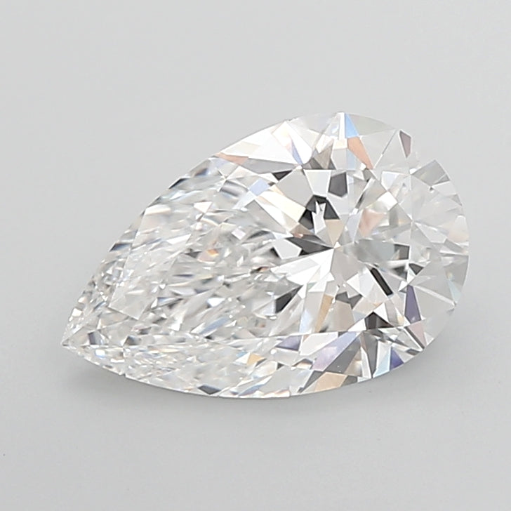 4.03 Carat Pear Shaped, Ideal Cut, E Color, VVS2 Clarity, IGI Certified Lab Grown Diamond