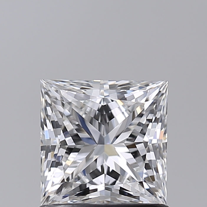 1.01 Carat Princess Shaped, Ideal Cut, D Color, VVS2 Clarity, IGI Certified Lab Grown Diamond