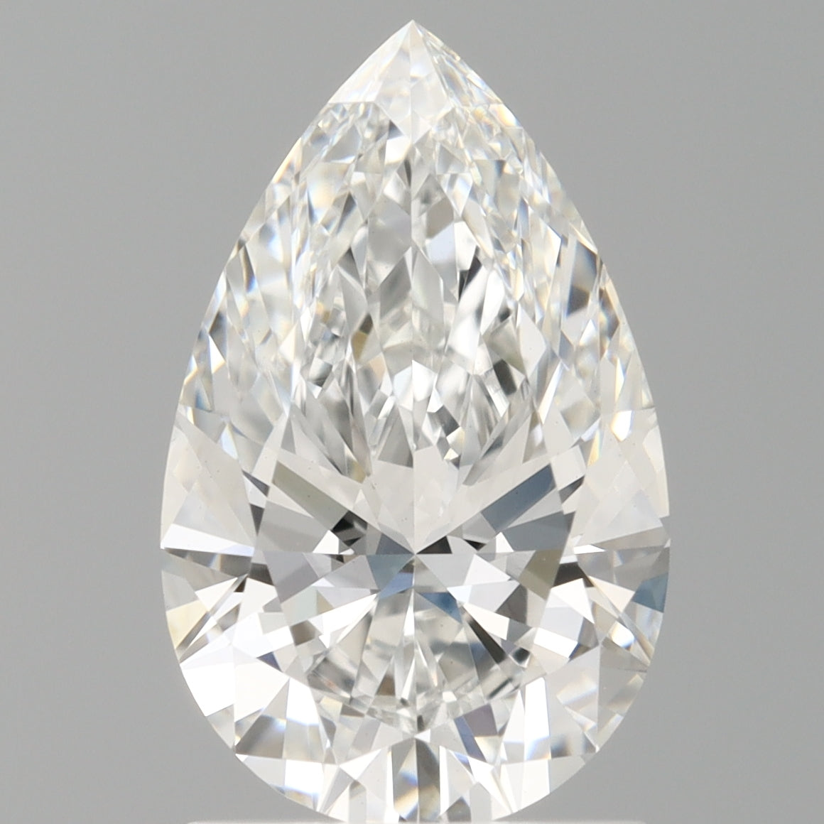 1.54 Carat Pear Shaped, Ideal Cut, E Color, VVS2 Clarity, IGI Certified Lab Grown Diamond